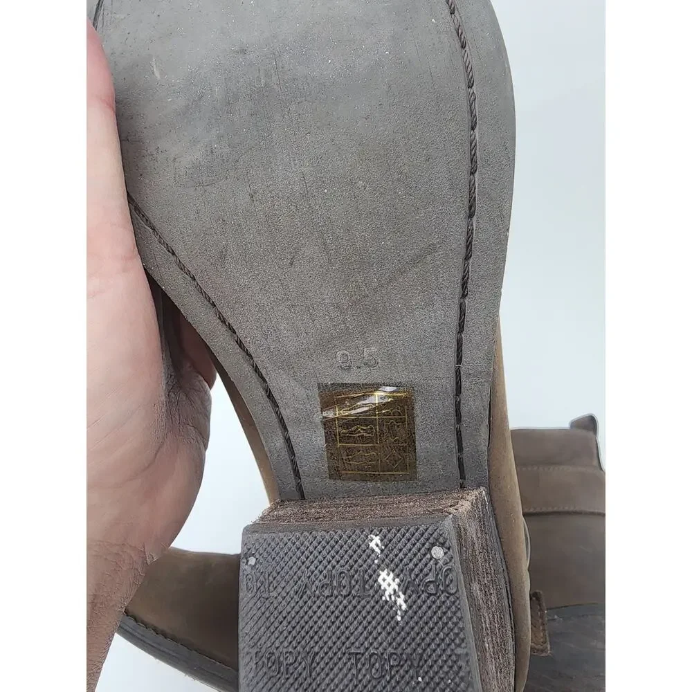 Jeffrey Campbell Ibiza Jonás Leather Brown Booties Size 9.5 Womens